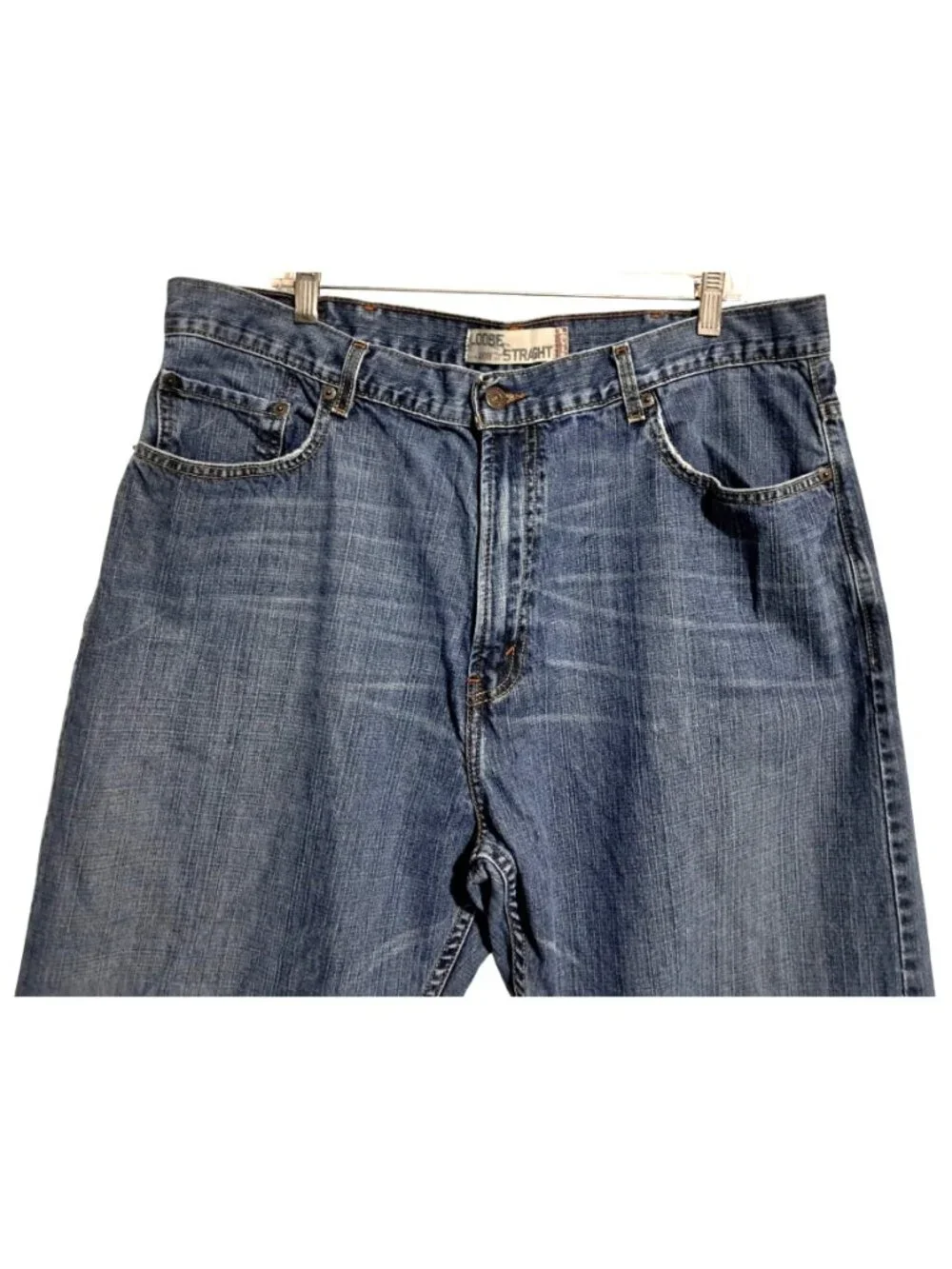 Levis 569 Jeans Loose Straight Mens W40 L32 Blue Denim 100% Cotton Made In Egypt